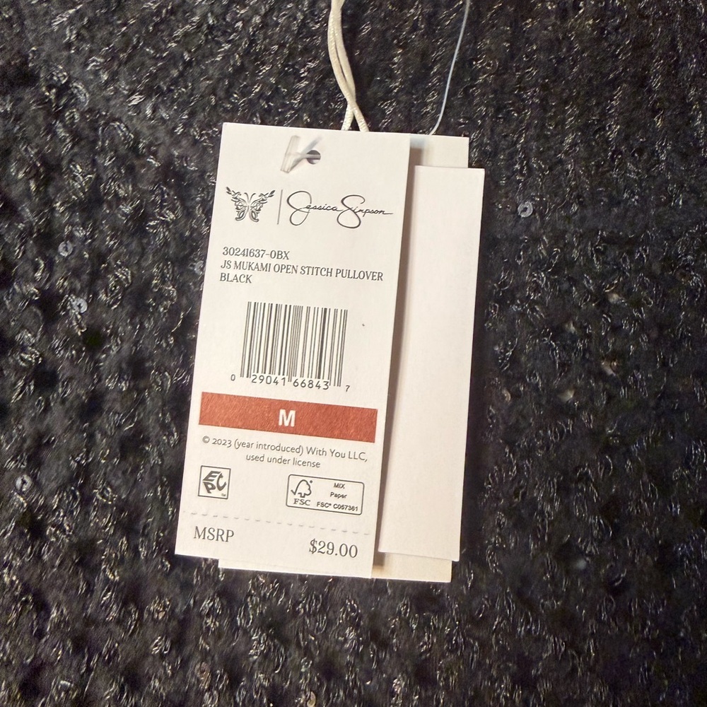 NWT Jessica Simpson's Women's Knit Sparkle Sweater Size Medium (L) - Picture 3 of 3